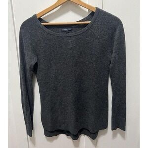 AMERICAN EAGLE Womens Size Small Soft Sexy Plush Black White Speckled Shirt Top